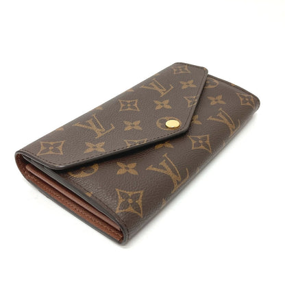 Louis Vuitton Long Wallet Purse M62236 Monogram Canvas Brown Monogram Portefeuille Sarah Women