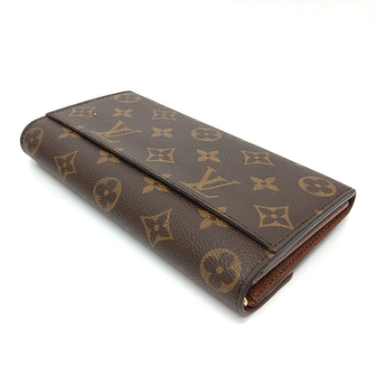 Louis Vuitton Long Wallet Purse M62236 Monogram Canvas Brown Monogram Portefeuille Sarah Women