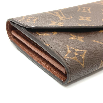 Louis Vuitton Long Wallet Purse M62236 Monogram Canvas Brown Monogram Portefeuille Sarah Women