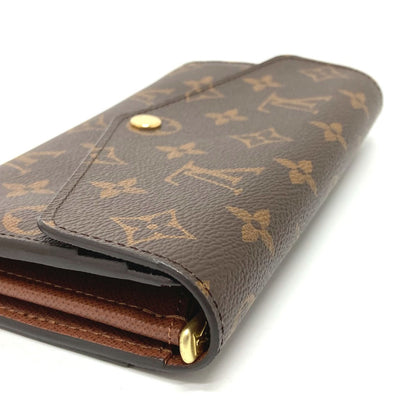 Louis Vuitton Long Wallet Purse M62236 Monogram Canvas Brown Monogram Portefeuille Sarah Women