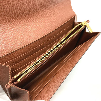 Louis Vuitton Long Wallet Purse M62236 Monogram Canvas Brown Monogram Portefeuille Sarah Women