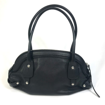 Salvatore Ferragamo Handbag Au-21-6806 Leather Black Gancini Women