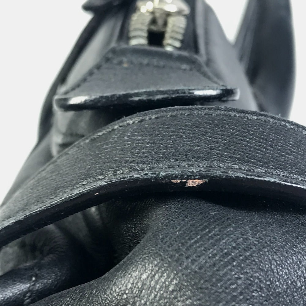 Salvatore Ferragamo Handbag Au-21-6806 Leather Black Gancini Women