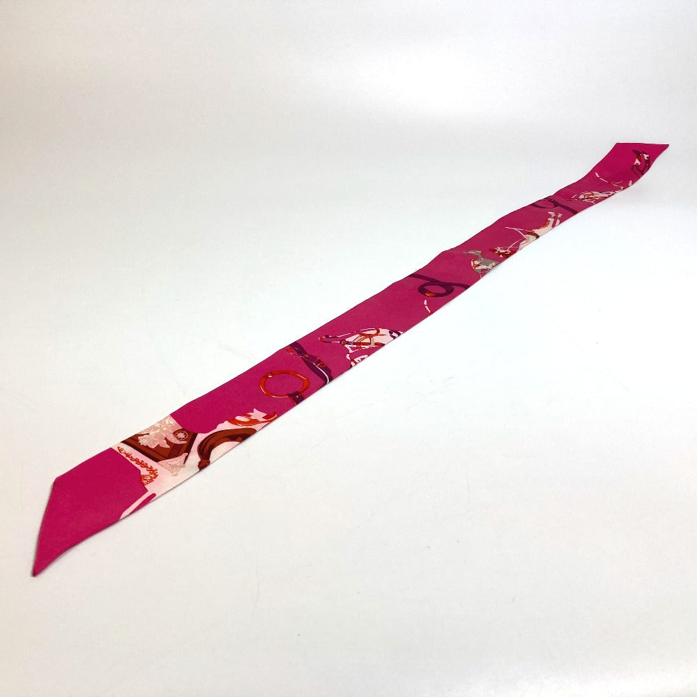 Hermes Scarf Silk Pink Fashion Accessories Overall Handle Women