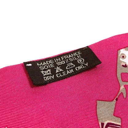 Hermes Scarf Silk Pink Fashion Accessories Overall Handle Women