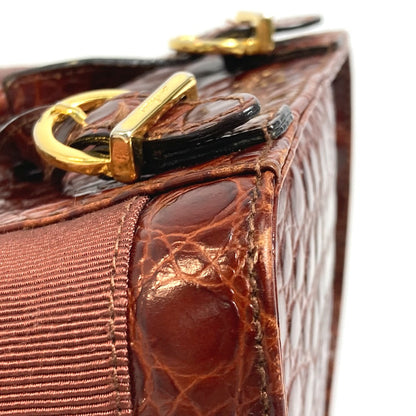 Salvatore Ferragamo Backpack Aq-215676 Leather Brown Vala Embossing Women