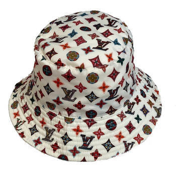 Louis Vuitton Hat M76718 Nylon White X Multicolor Monogram Bob Lovely Gram Unisex(Unisex) S