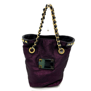 Louis Vuitton Tote Bag Canvas / Leather Purple / Black Handbags/Handbags Accessories Of Deburju