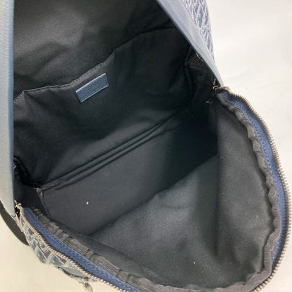 Dior Backpack Canvas / Leather Navy Trotter Oblique Backpack Mens