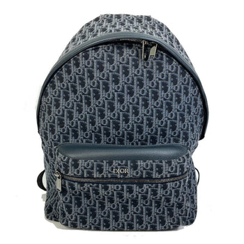 Dior Backpack Canvas / Leather Navy Trotter Oblique Backpack Mens