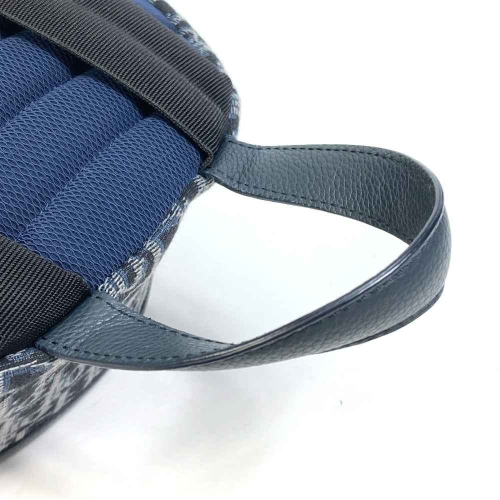 Dior Backpack Canvas / Leather Navy Trotter Oblique Backpack Mens
