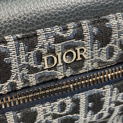 Dior Backpack Canvas / Leather Navy Trotter Oblique Backpack Mens