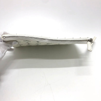 Mcm Clutch Bag Leather White Logogram Clutch Women