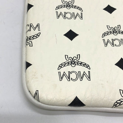 Mcm Clutch Bag Leather White Logogram Clutch Women