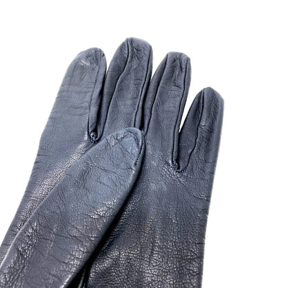 Hermes Glove Leather Navy / Red Fashion Accessories Apparel Women 6