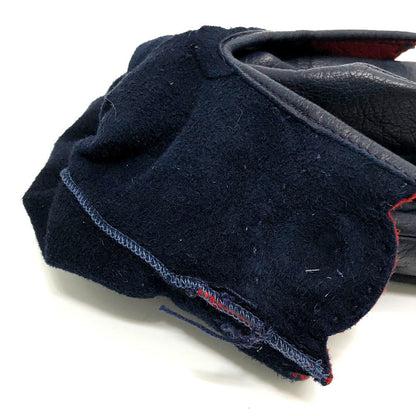 Hermes Glove Leather Navy / Red Fashion Accessories Apparel Women 6