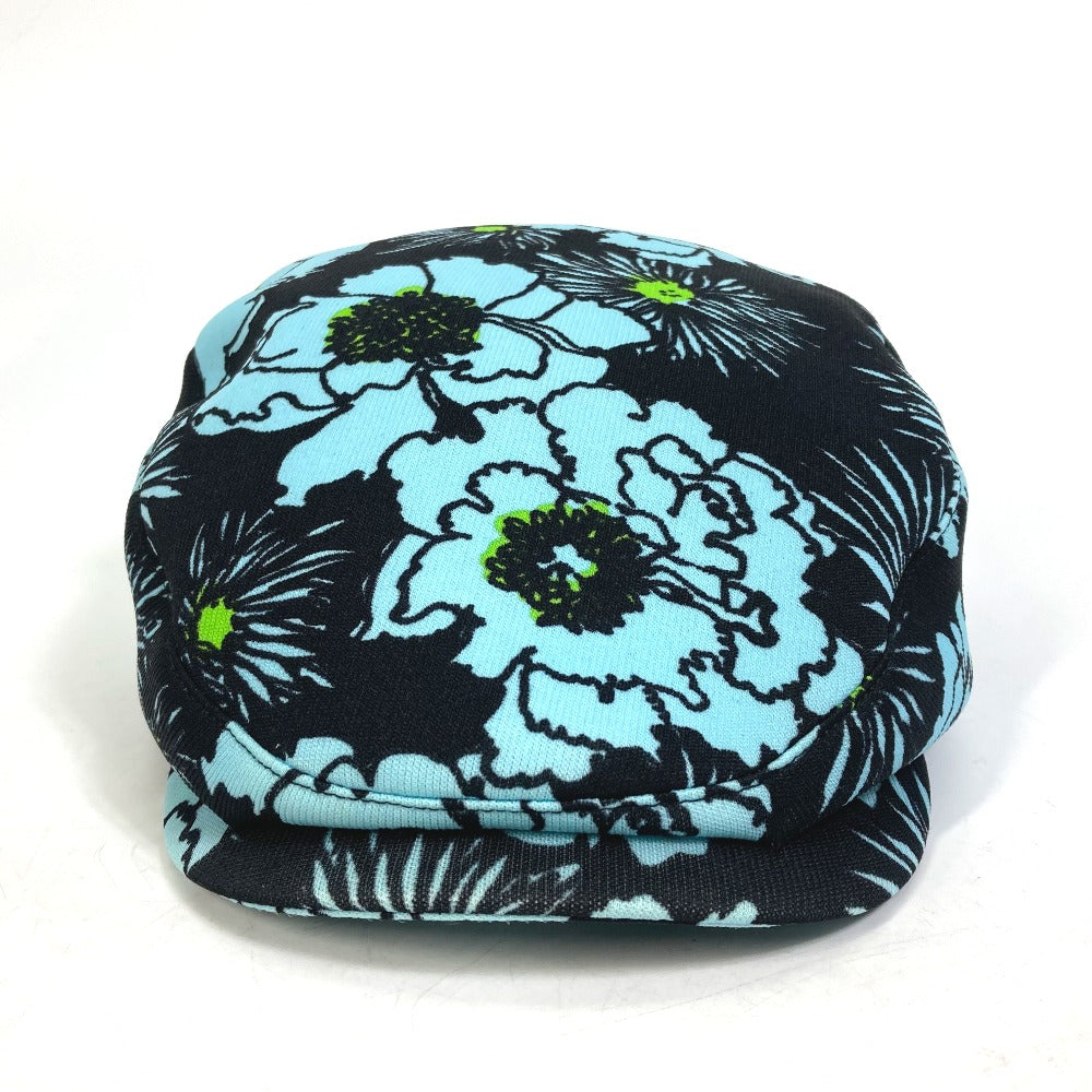 Prada Casquette Nylon Blue X Black Floral Hat Women L