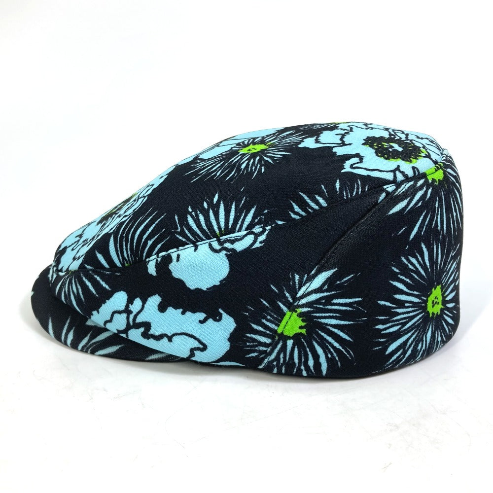 Prada Casquette Nylon Blue X Black Floral Hat Women L