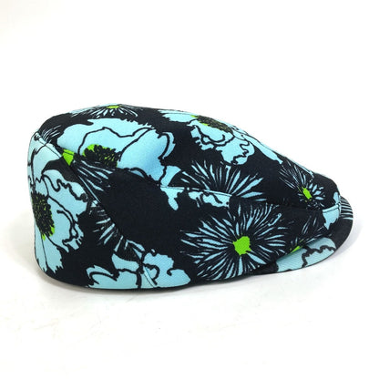Prada Casquette Nylon Blue X Black Floral Hat Women L