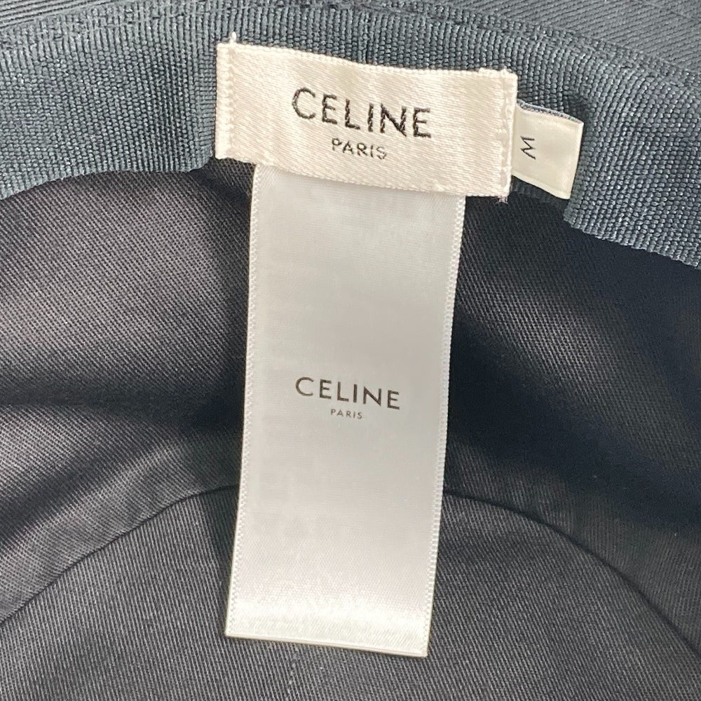 Celine Hat 2Auo1968P Cotton/Sequins Black Embroidered Gradient Sequin Bucket Women M