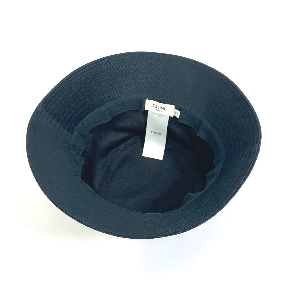 Celine Hat 2Auo1968P Cotton/Sequins Black Embroidered Gradient Sequin Bucket Women M