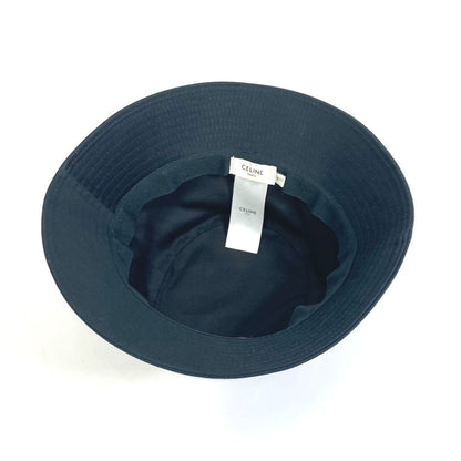 Celine Hat 2Auo1968P Cotton/Sequins Black Embroidered Gradient Sequin Bucket Women M