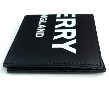 Burberry Folded Wallet 8013919 Leather Black Logo Wallet Mens