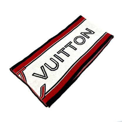 Louis Vuitton Scarf Wool Red Logo