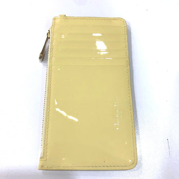 Dior Coin Case Enamel Beige Canage Card Case Card Case Women