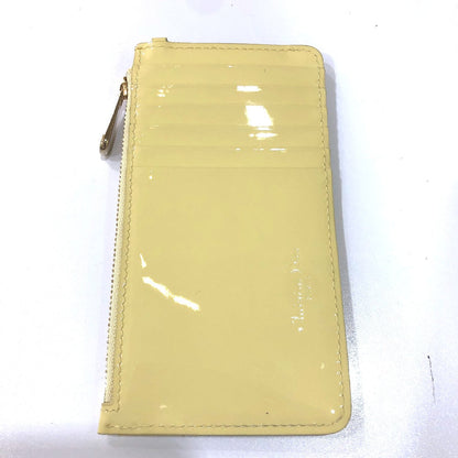 Dior Coin Case Enamel Beige Canage Card Case Card Case Women
