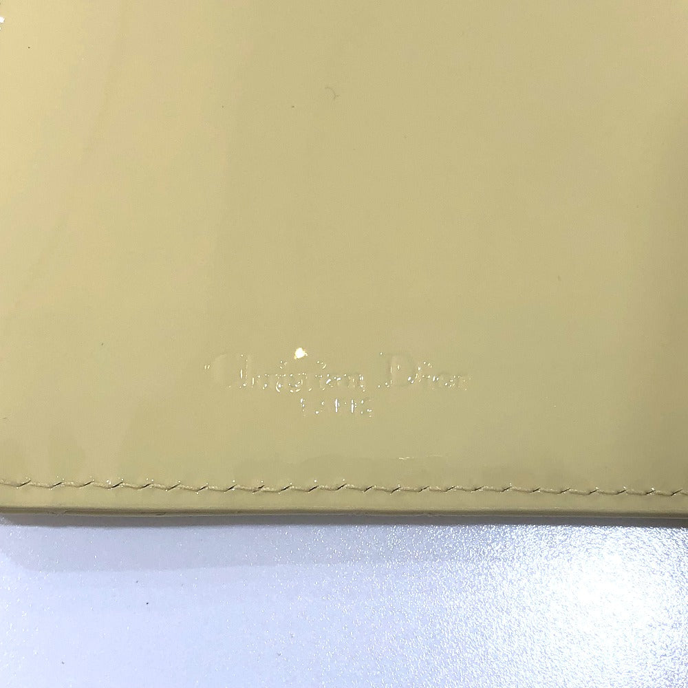 Dior Coin Case Enamel Beige Canage Card Case Card Case Women