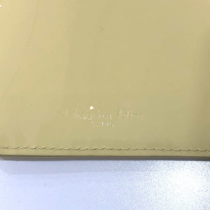 Dior Coin Case Enamel Beige Canage Card Case Card Case Women