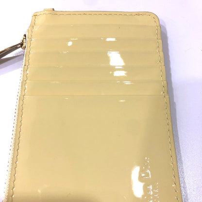 Dior Coin Case Enamel Beige Canage Card Case Card Case Women
