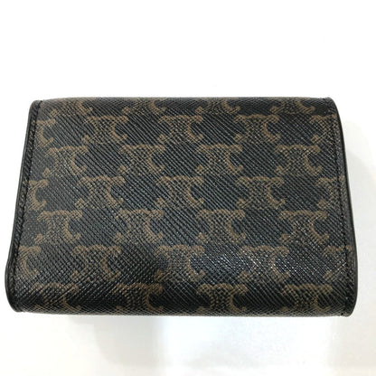 Celine Trifold Wallet Pvc / Leather Brown Triomphe Small Trifold Women
