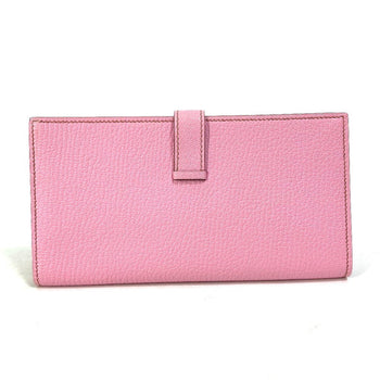 Hermes Long Wallet Purse Shave Pink Long Wallet Hmetal Bane Souffle