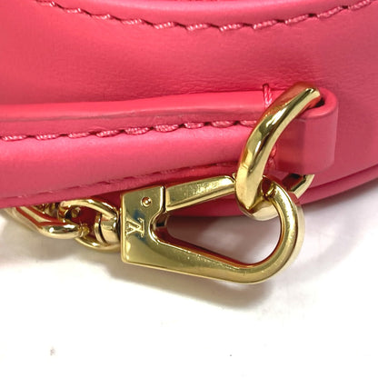 Louis Vuitton Shoulder Bag M81893 Leather Pink Monogram Bubblegram Pop My Heart Pouch Women