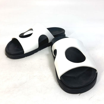 Hermes Sandals Leather Two-Tone (White) Shoes Edit 35