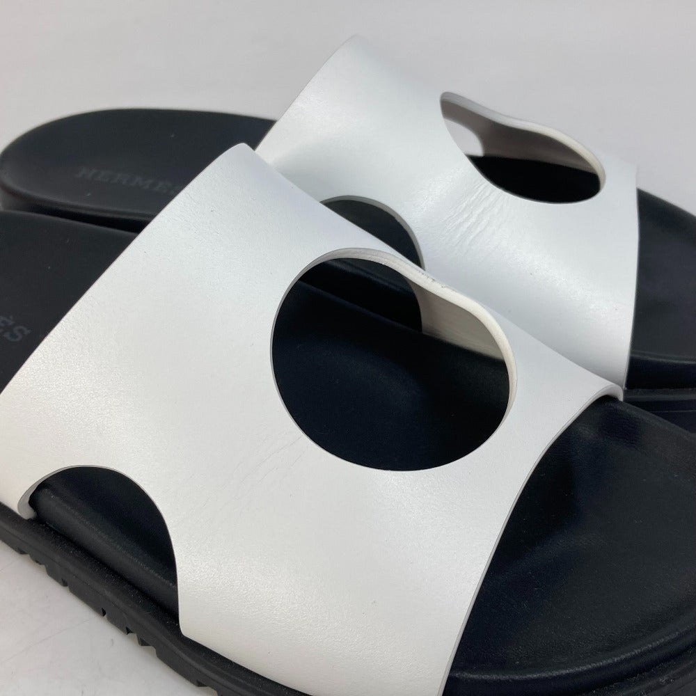 Hermes Sandals Leather Two-Tone (White) Shoes Edit 35