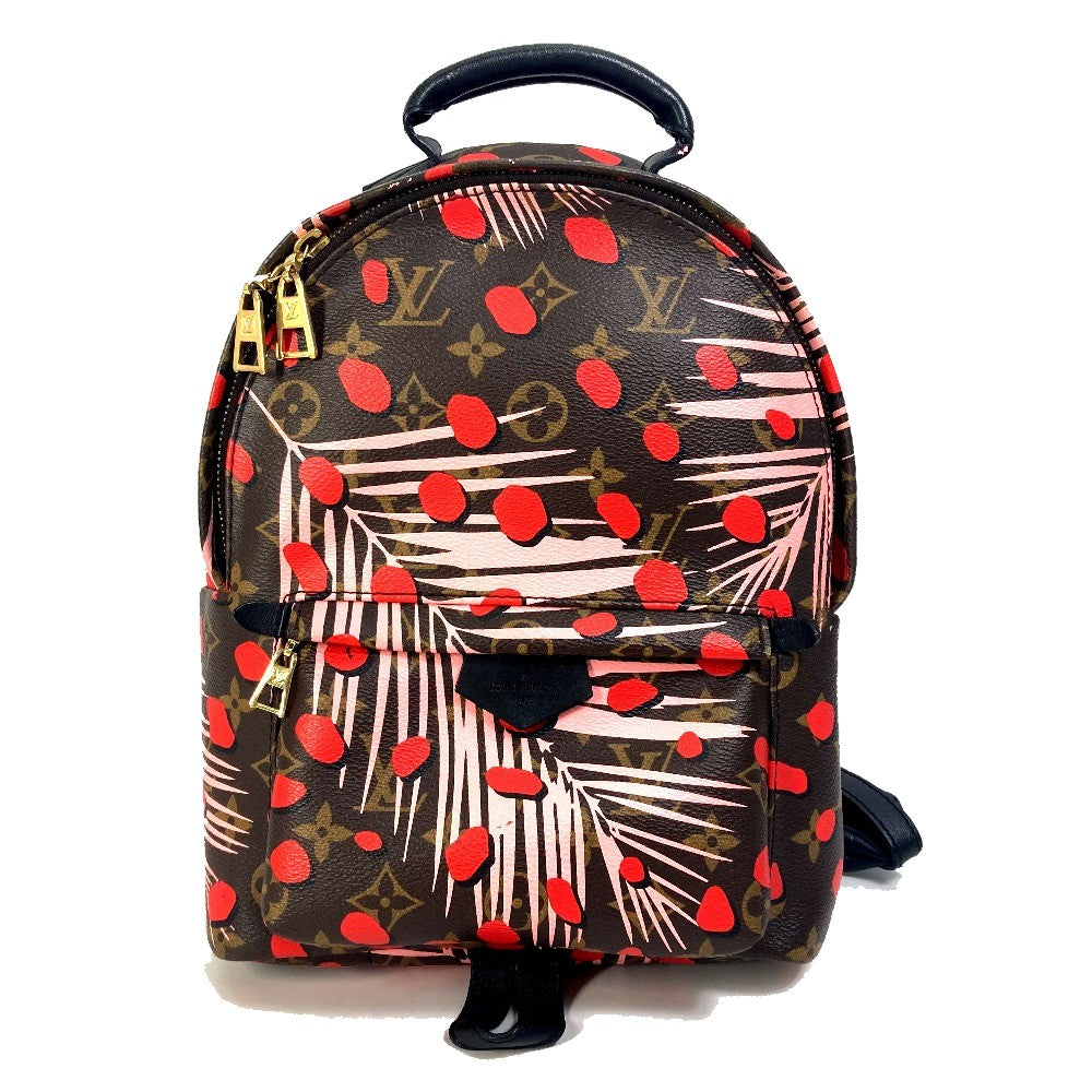 Louis Vuitton Backpack M41981 Monogram Canvas Brown X Pink X Red Monogram Palm Springs Pm Women