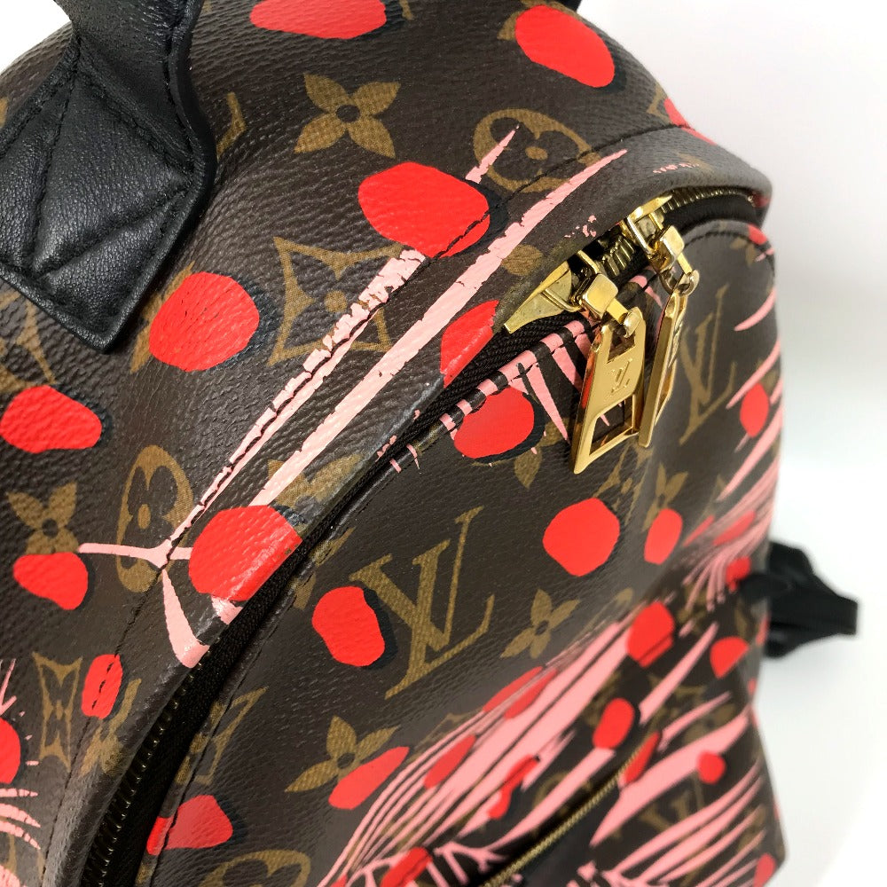 Louis Vuitton Backpack M41981 Monogram Canvas Brown X Pink X Red Monogram Palm Springs Pm Women