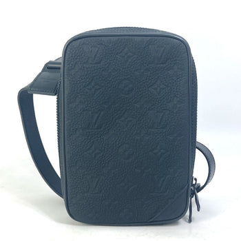 Louis Vuitton Shoulder Bag M53298 Taurillon Clemence Black Monogram Utility Side Bag Mens