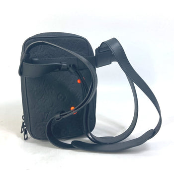 Louis Vuitton Shoulder Bag M53298 Taurillon Clemence Black Monogram Utility Side Bag Mens