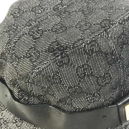 Gucci Hat Gg Canvas Black X Gray Gg Denim Xl