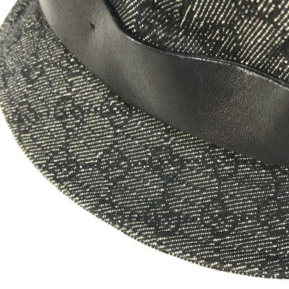 Gucci Hat Gg Canvas Black X Gray Gg Denim Xl