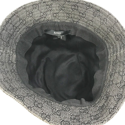 Gucci Hat Gg Canvas Black X Gray Gg Denim Xl