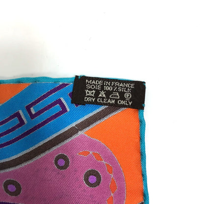 Hermes Scarf Silk Orange X Purple X Blue Concours Detriers Carre 90 Women