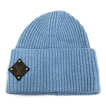 Louis Vuitton Knit Hat M76710 Wool Blue Monogram Bonnet Lv Mens