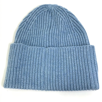 Louis Vuitton Knit Hat M76710 Wool Blue Monogram Bonnet Lv Mens