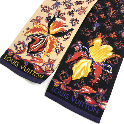 Louis Vuitton Scarf M76433 Silk Beige X Black Monogram Bando Rendezvous Women