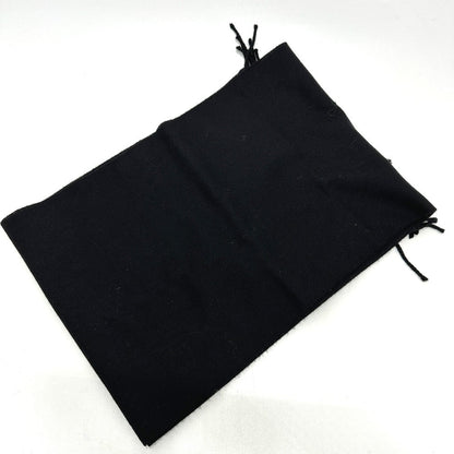 Fendi Scarf Wool Black Fringe Leopard Motif Women
